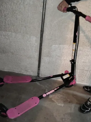 Patinete doble rosa y negro