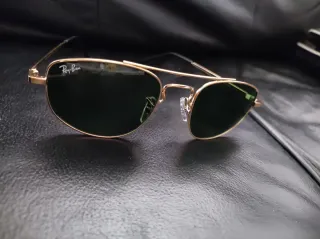 Gafas Ray-Ban Aviator Doradas Lente Verde