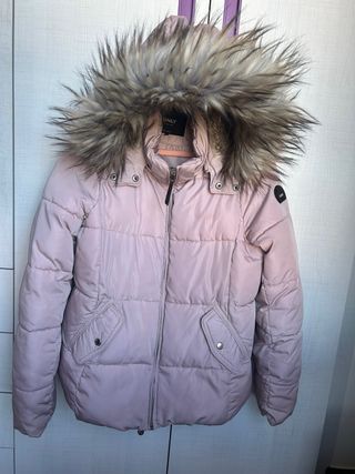 Abrigo plumífero Only rosa mujer