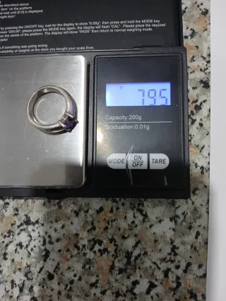 Anel Prata 925 Zircónia Lilás