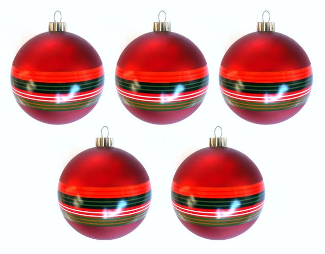 Set di 5 grandi palline natalizie IKEA (NUOVO)