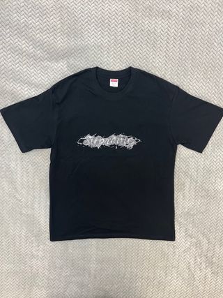 Supreme Smoke Tee Negra Algodón