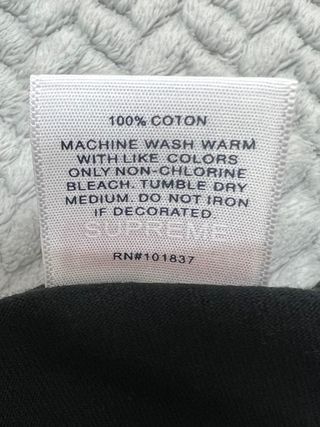 Supreme Smoke Tee Negra Algodón