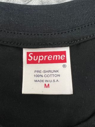 Supreme Smoke Tee Negra Algodón