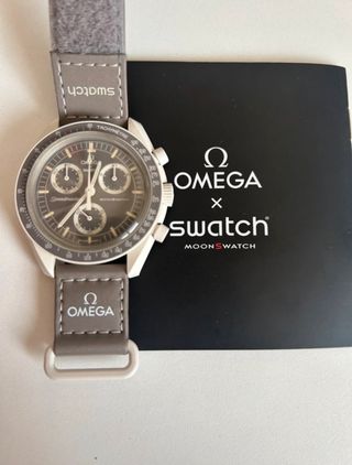 Omega x Swatch Speedmaster Reloj Marrón/Gris