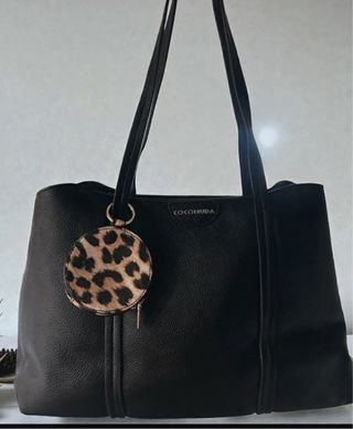 Borsa COCONUDA nera con portamonete leopardato