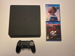 Consola PS4 Slim Negra + 2 Juegos