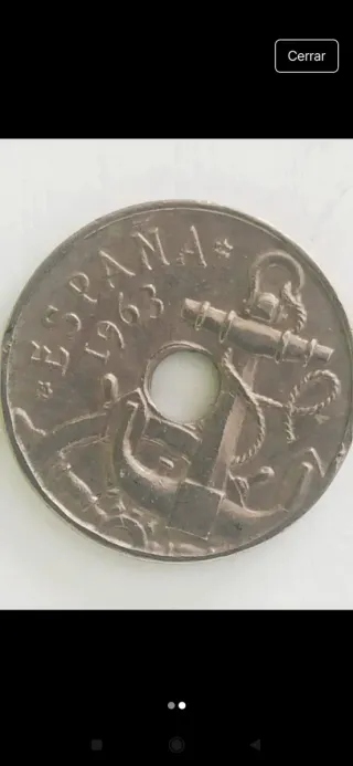 5 Monedas 50 cts España 1949-63, diferentes estrel