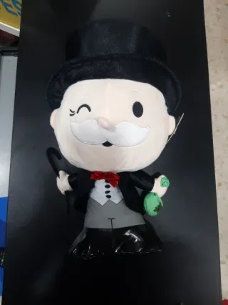 Peluche Sr. Monopoly con sombrero y bolsa dinero