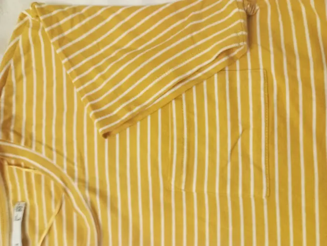 Camiseta Mostaza Rayas Blancas