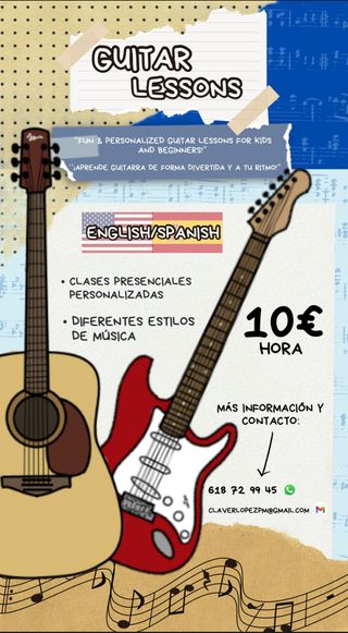 GUITAR LESSONS/CLASES DE GUITARRA