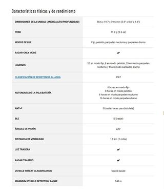 Radar + Luz Trasera Garmin Varia RTL515 NUEVO