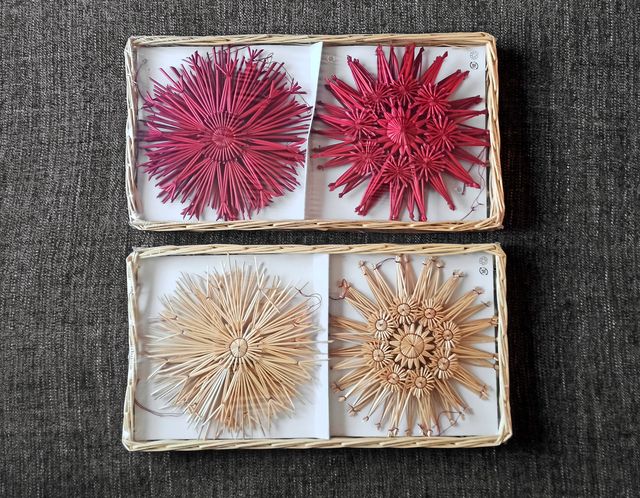 12 Stelle di paglia per albero di Natale IKEA (NUOVO)