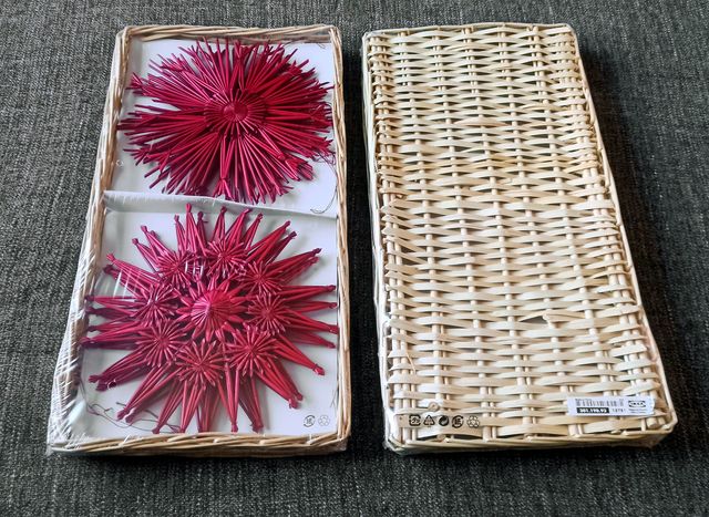 12 Stelle di paglia per albero di Natale IKEA (NUOVO)