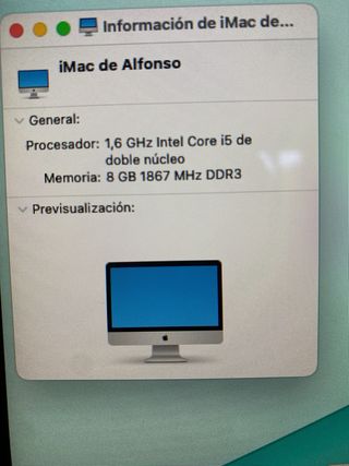 Ordenador Mac Apple Plata