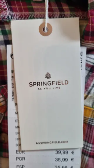 Camisa Springfield cuadros patchwork