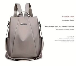 Mochila Antirrobo Nylon Gris