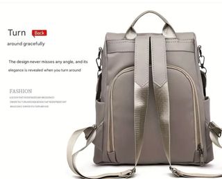 Mochila Antirrobo Nylon Gris