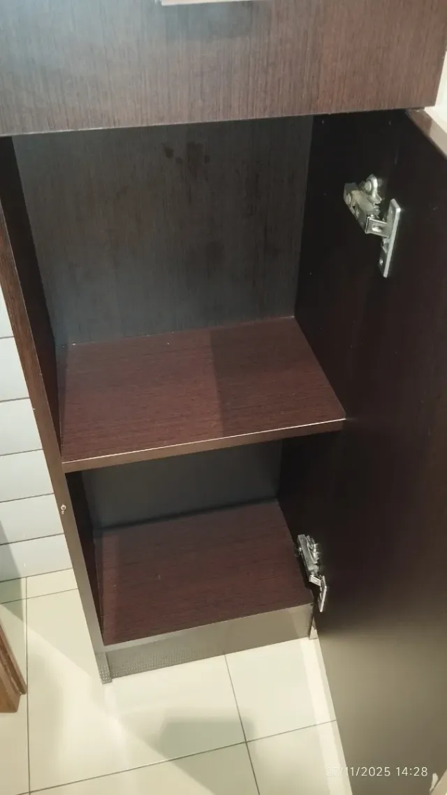 Mueble de baño alto madera color wengue