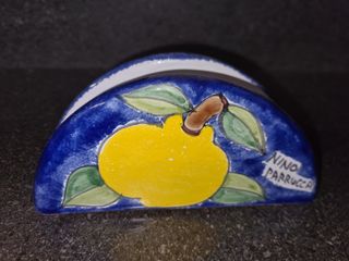 Porta tovaglioli ceramica siciliana dipinto a mano