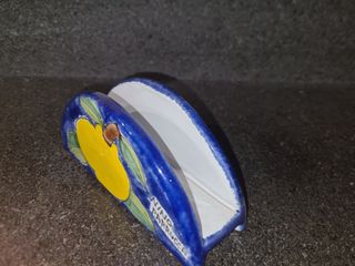 Porta tovaglioli ceramica siciliana dipinto a mano