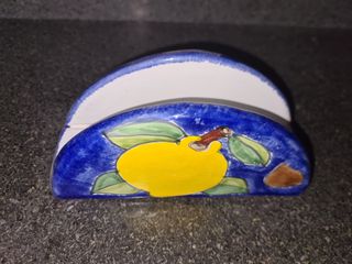 Porta tovaglioli ceramica siciliana dipinto a mano