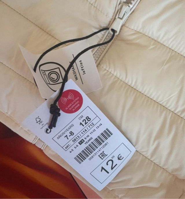 Abrigo acolchado niña talla 128