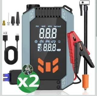 2 Compresores Arrancador Baterías Multifunción