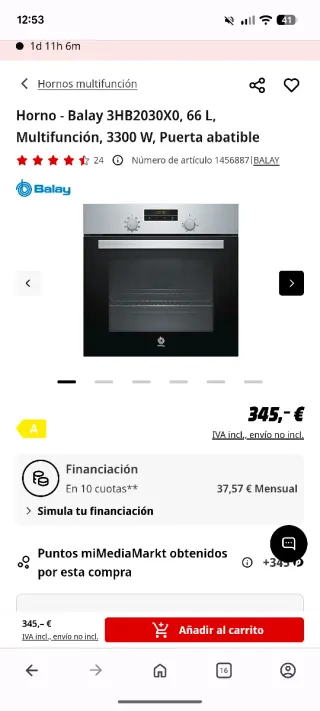 Horno Balay  3HB2030X0