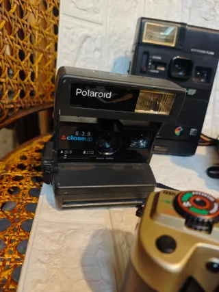 Set di fotocamere vintage Kodak, Polaroid, Olympus, Nokina