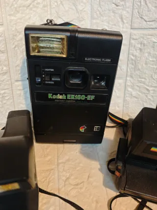 Set di fotocamere vintage Kodak, Polaroid, Olympus, Nokina