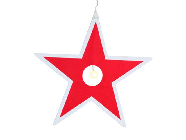 Stella di carta rossa con luce IKEA (NUOVA)
