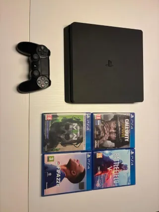 PlayStation 4 PS4 Negra Slim, como nueva