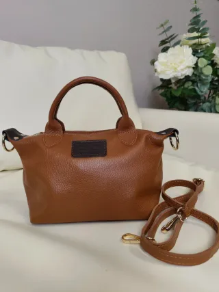 Bolso piel Camel tipo maletín