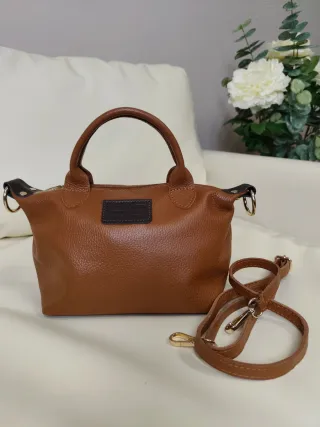 Bolso piel Camel tipo maletín