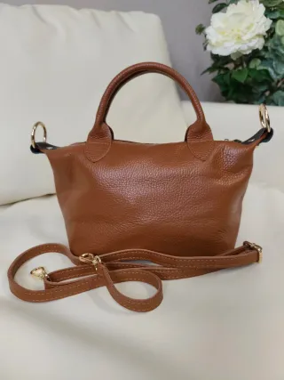 Bolso piel Camel tipo maletín