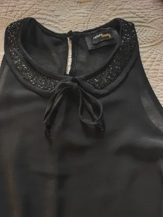 Top Fiesta gasa negro Relish talla M