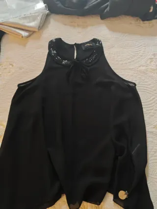 Top Fiesta gasa negro Relish talla M