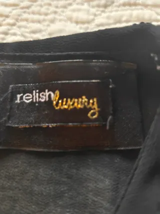 Top Fiesta gasa negro Relish talla M