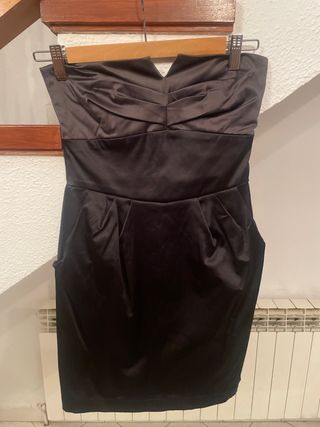 Vestido palabra de honor negro