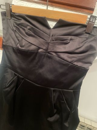 Vestido palabra de honor negro