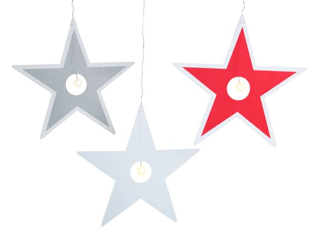 Stella di carta bianca con luce IKEA (NUOVA)