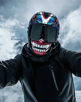 Casco Ruroc Lite Joker (con máscara) XL/XXL