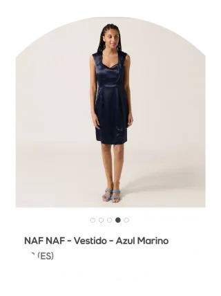 Vestido Naf Naf fiesta azul talla 38 talla pequeño
