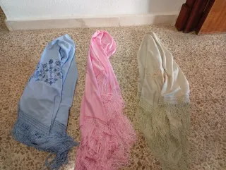 Mantoncillos Flamenca Beige, Azul y Rosa