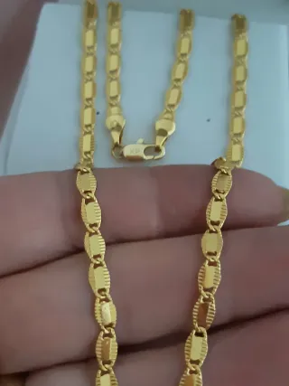 Cadena eslabones chapada en oro 50cm