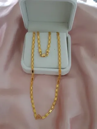 Cadena eslabones chapada en oro 50cm