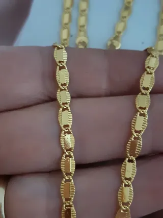 Cadena eslabones chapada en oro 50cm