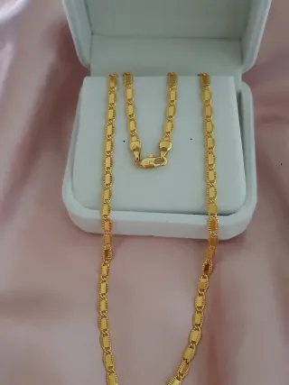 Cadena eslabones chapada en oro 50cm