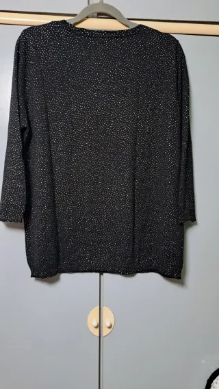 Jersey Mango Cuello Redondo Negro Talla XL